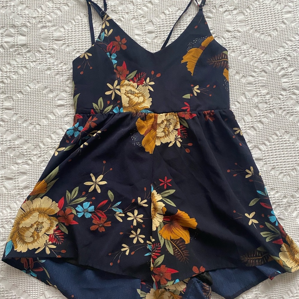 Silk Floral Romper